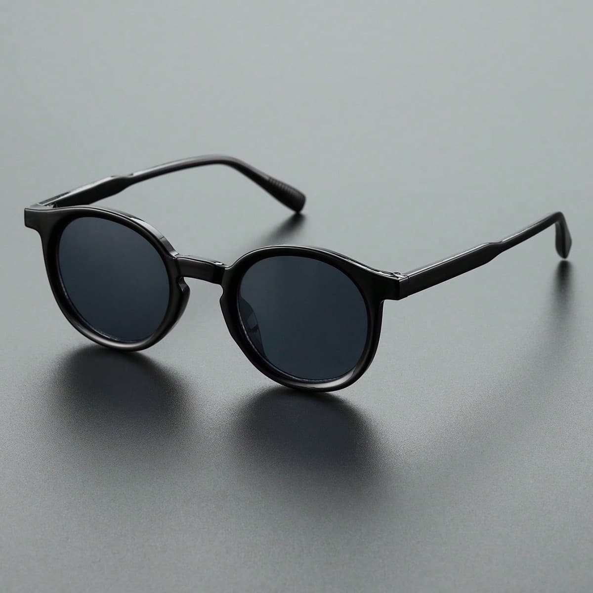 1 pièce Lunettes de soleil de mode rondes en plastique pour homme, accessoires de sport, de voyage, de tous les jours, de pêche et occasionnels,